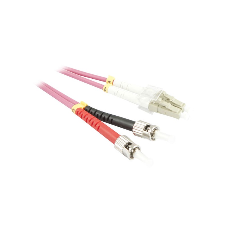 LWL-2-Faser-Patchk. 1.0mtr.LC-ST, 50/125um, OM4, AD3mm, Synergy 21 - 102497 - 1