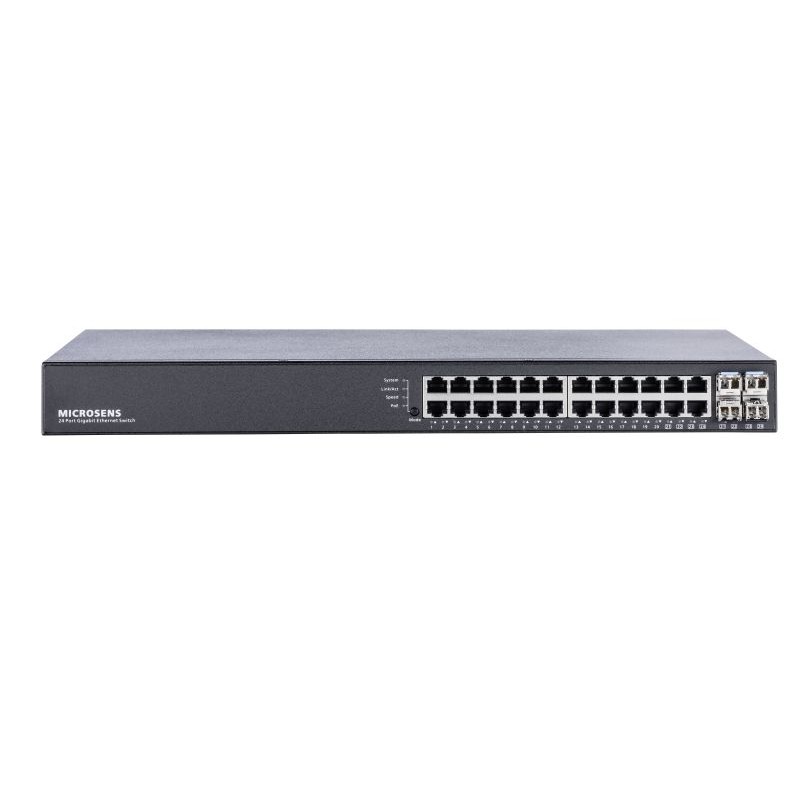 Microsens Switch smart managed 28 Port Gigabit, 19 , PoE , 4x SFP , MS400835M - 215113 - 1