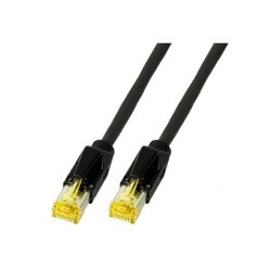 Patchkabel RJ45, CAT6A 500Mhz, 0.5m, schwarz, S-STP(S/FTP), PUR(Außen/Outdoor/Industrie), AWG26, mit CAT7 Rohkabel, - 194843 - 1