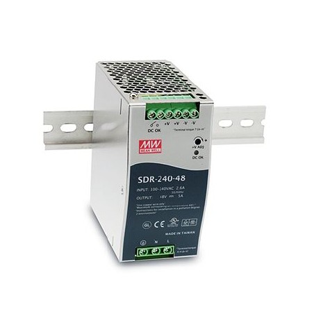 Mean Well power supply - 48V 240W DIN rail - 131244 - 1