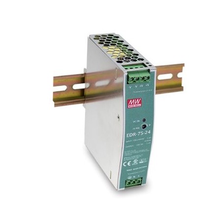 Mean Well power supply - 24V 75W DIN rail - 139519 - 1