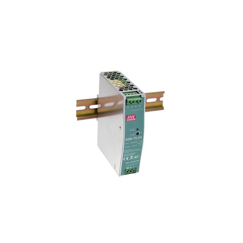 Mean Well power supply - 12V 75W DIN rail - 139521 - 1