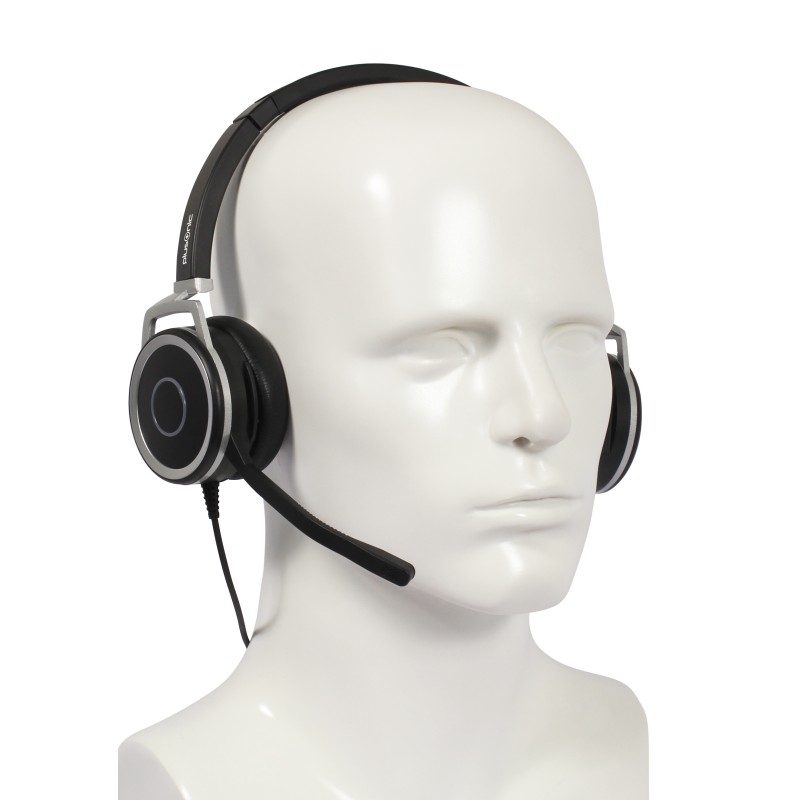 Plusonic Business Headset, 15.2P, binaural, USB & 3.5mm jack - 201408 - 2