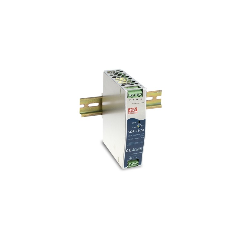 Mean Well power supply - 48V 75W DIN rail, narrow - 140523 - 1