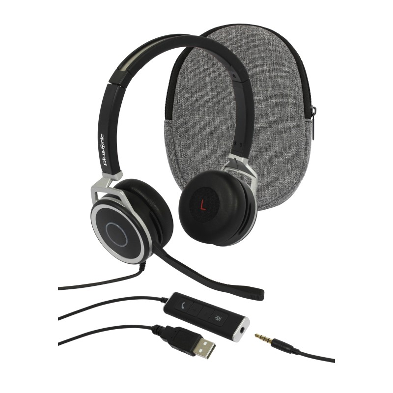 Plusonic Business Headset, 15.2P, binaural, USB & 3.5mm jack - 201408 - 4