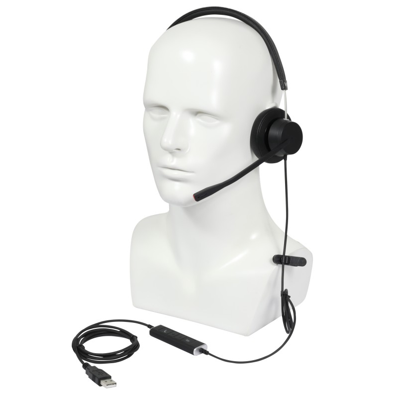 Plusonic wired headset VT X140 monoaural - 224233 - 1
