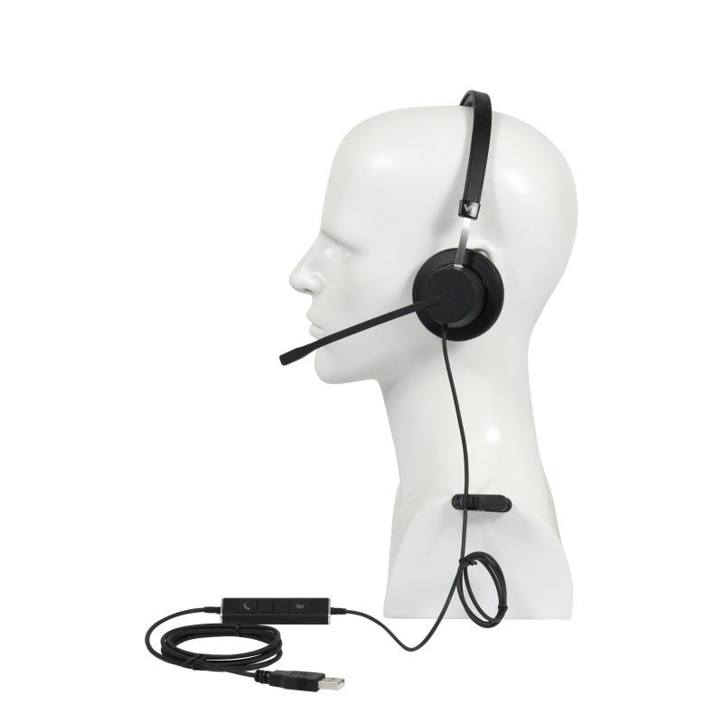 Plusonic wired headset VT X140 monoaural - 224233 - 3