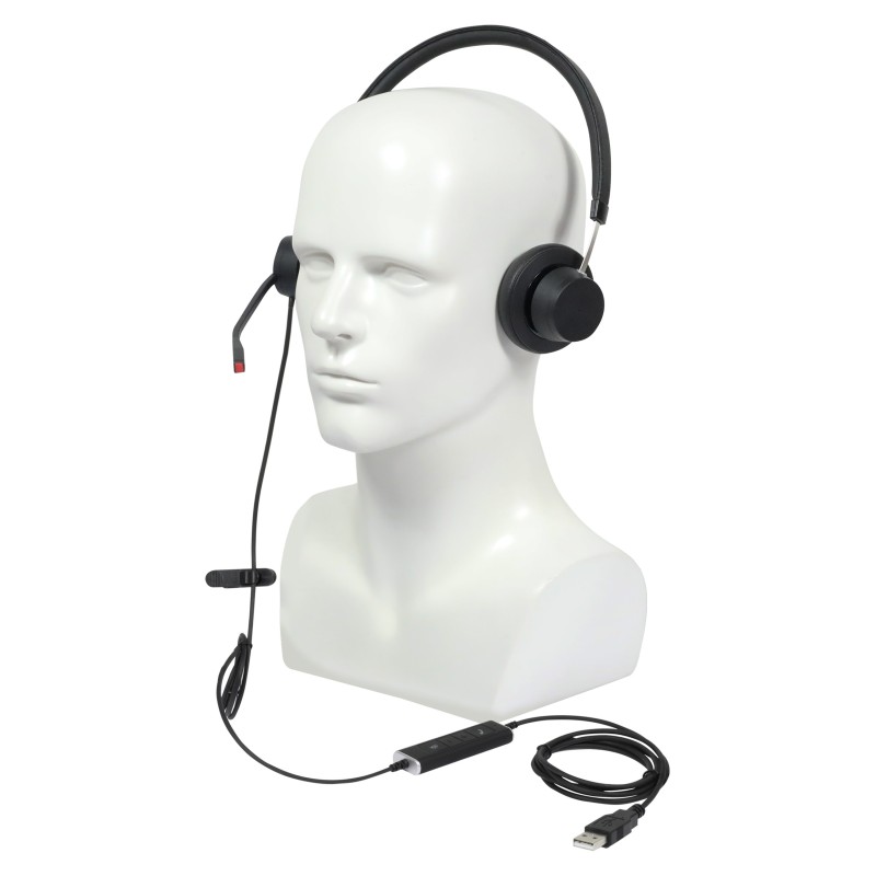 Plusonic wired headset VT X140 binaural - 224234 - 1