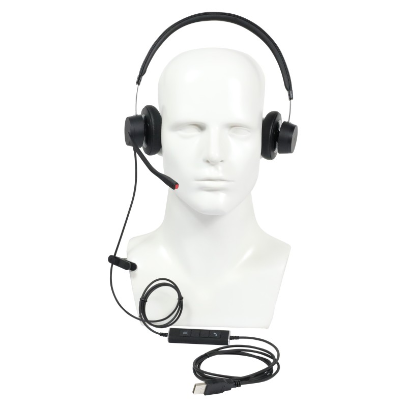 Plusonic wired headset VT X140 binaural - 224234 - 2