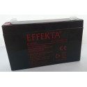 Effekta zbh. Akku, 6V-7AH, Anschlussfahne von 4,7mm, - 127652 - 1