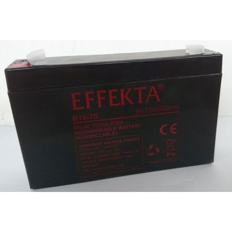 Effekta zbh. Akku, 6V-7AH, Anschlussfahne von 4,7mm, - 127652 - 1