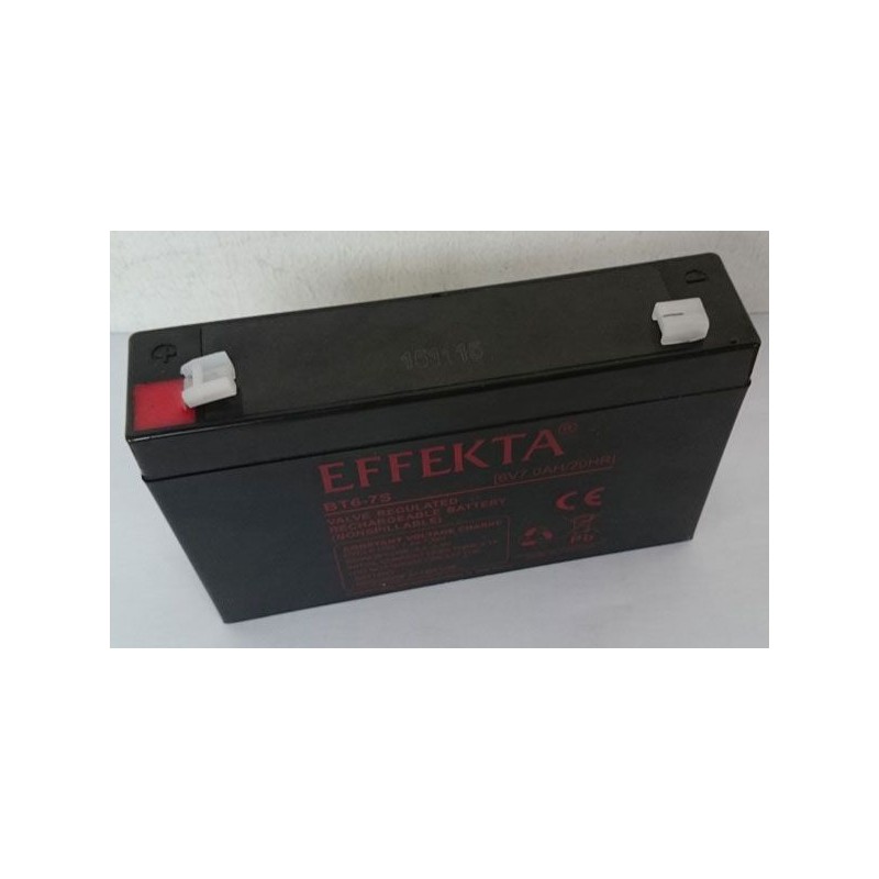 Effekta zbh. Akku, 6V-7AH, Anschlussfahne von 4,7mm, - 127652 - 2