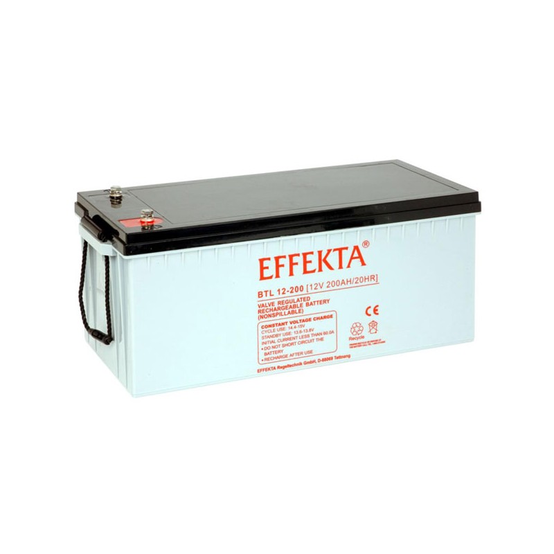 Effekta e.g. battery 12V/200Ah, 10-year life expectancy - 140310 - 1
