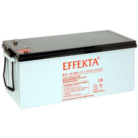 Effekta e.g. battery 12V/200Ah, 10-year life expectancy - 140310 - 1