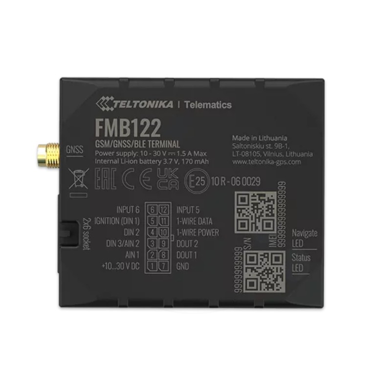 Teltonika · Tracker GPS · FMB122 · Fahrzeug · GNSS/GSM/BLE 4.0 - 195980 - 2