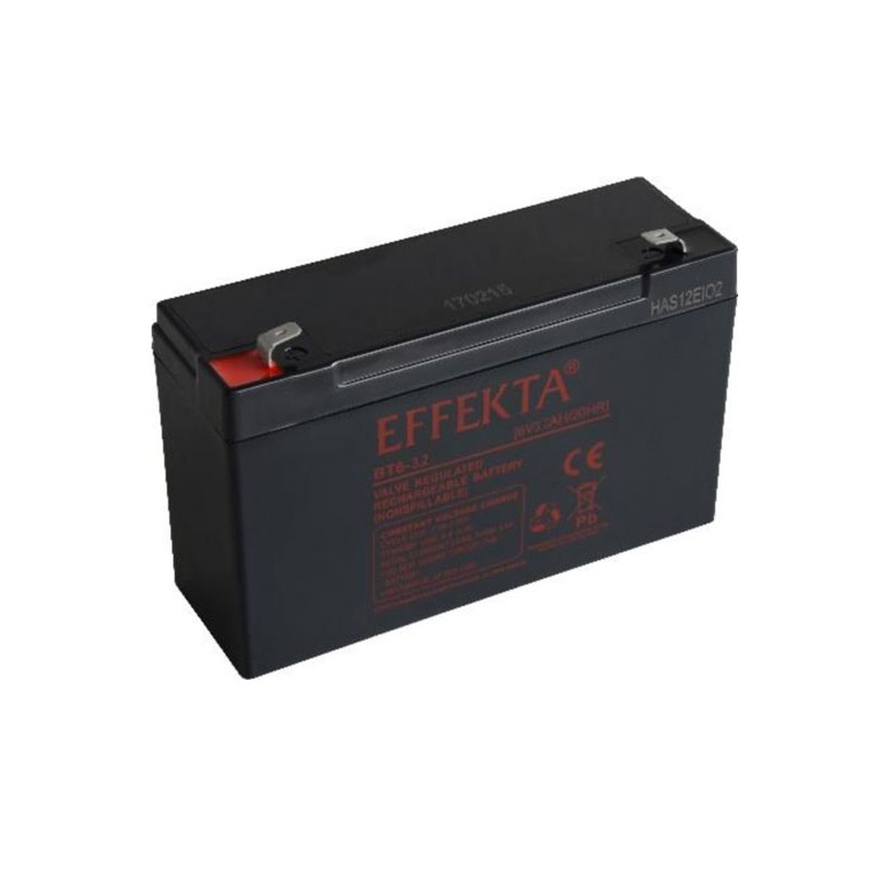 Effekta zbh. Akku, 6V-3,2AH, BT6-3,2, F1 / 6,35 x 4,75 mm - 208089 - 1