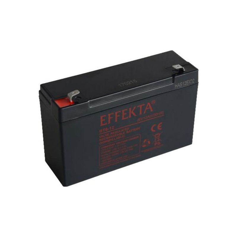Effekta zbh. Akku, 6V-12AH, BT6-12, F1 / 6.35 x 4.75 mm, - 208090 - 1