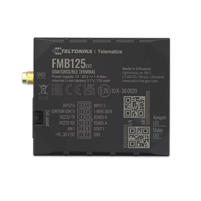 Teltonika · Tracker GPS · FMB125 · Vehicle · GNSS/GSM/BLE 4.0 - 195982 - 2