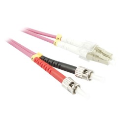 LWL-2-Faser-Patchk. 5mtr.LC-ST, 50/125um, OM4, AD3mm, Synergy 21 - 102500 - 1
