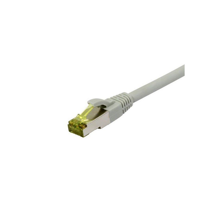 Patchkabel RJ45, CAT6A 500Mhz,10m, grau, S-STP(S/FTP), TPE/LSZH(Ultraflex), AWG26, mit CAT7 Rohkabel, Synergy 21 - 205813 - 1