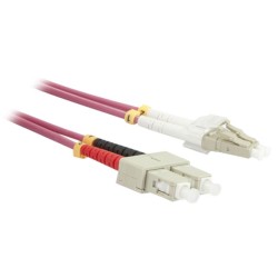 LWL-2-Faser-Patchk. 5mtr.LC-SC, 50/125um, OM4, AD3mm, Synergy 21 - 102504 - 1