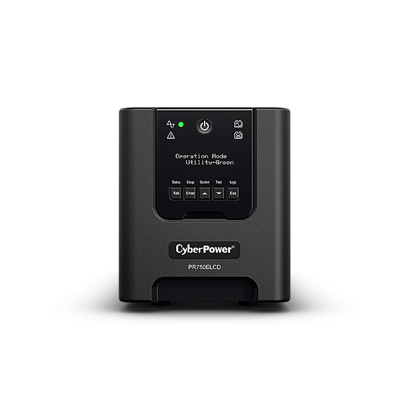 CyberPower USV, PR Tower-Serie, 750VA/675W, Line-Interactive, reiner Sinus, LCD, USB/RS232, - 192453 - 1