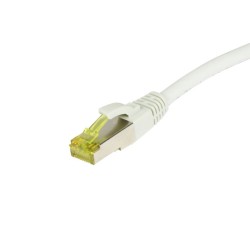 Patchkabel RJ45, CAT6A 500Mhz,15m, weiss, S-STP(S/FTP), TPE/LSZH(Ultraflex), AWG26, mit CAT7 Rohkabel, Synergy 21 - 205844 - 1
