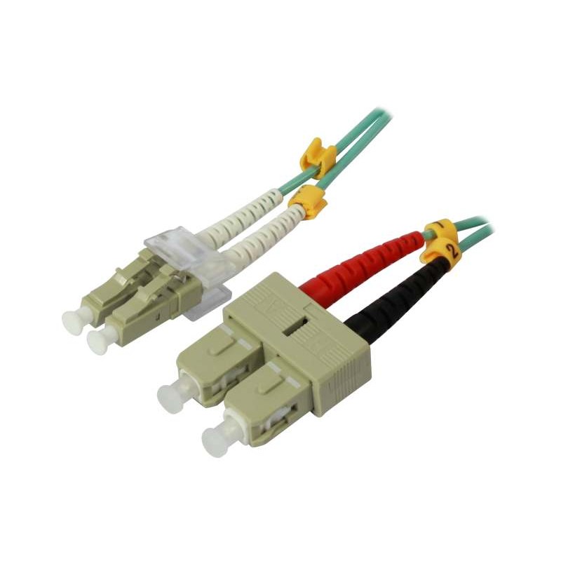 LWL-2-Faser-Patchk. 15mtr.LC-SC, 50/125um, OM3, AD2mm, Synergy 21, - 147623 - 1
