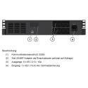 Effekta Line-Interaktive-USV, 600VA,19"/2HE, 12min bei cos phi 0,7, USB, Serie OFFICE - 213626 - 1
