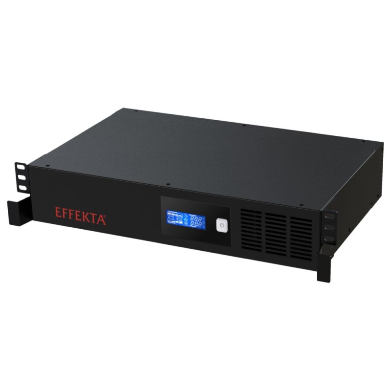 Effekta Line-Interaktive-USV, 600VA,19"/2HE, 12min bei cos phi 0,7, USB, Serie OFFICE - 213626 - 2