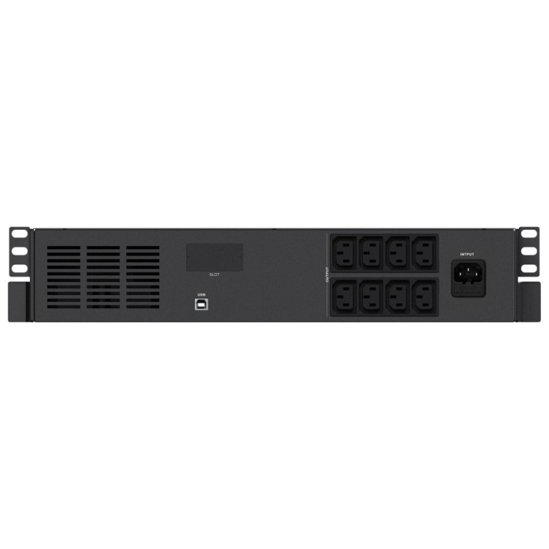 Effekta Line-Interaktive-USV,1000VA,19"/2HE, 25min bei cos phi 0,7, USB, Serie OFFICE - 213627 - 3
