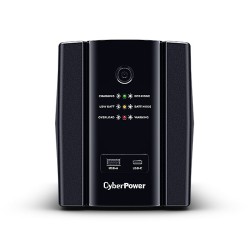 CyberPower USV, UT-Serie, 1500VA/900W, Line-Interactive, USB, Ausgang: 4x Schutzkontakt Steckdosen, USB A+C Ladegerät - 215200 -