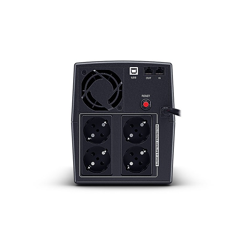 CyberPower UPS, UT series, 1500VA/900W, line-interactive, USB, output: 4x protective contact sockets, USB A+C charger - 215200 -