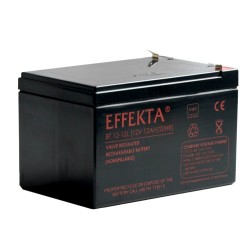 Effekta zbh. Akku, 12V-12AH, BT12-12L, VdS, FASTON Steckanschluss 6,35 mm, - 208093 - 1