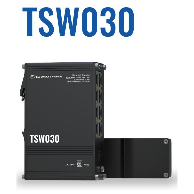 Teltonika Switch TSW030 8 Port 10/100 Industrial unmanaged Switch - 231149 - 1