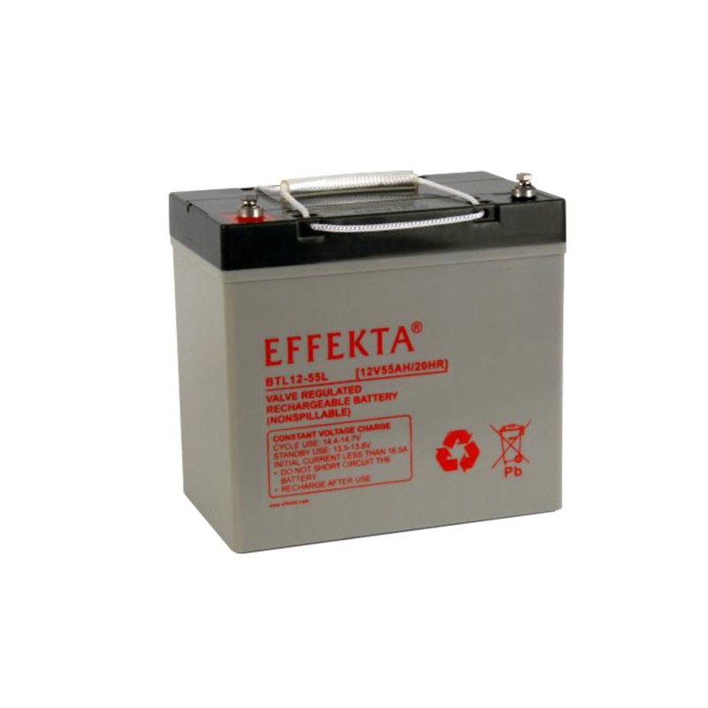 Effekta zbh. Akku 12V/ 55Ah(L),10-Jahresbatterien - 209166 - 1