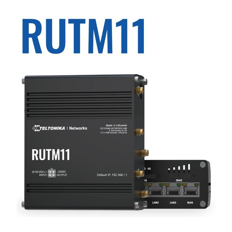 Teltonika · Router · RUTM11 · LTE Router CAT6 + WiFi - 231374 - 1
