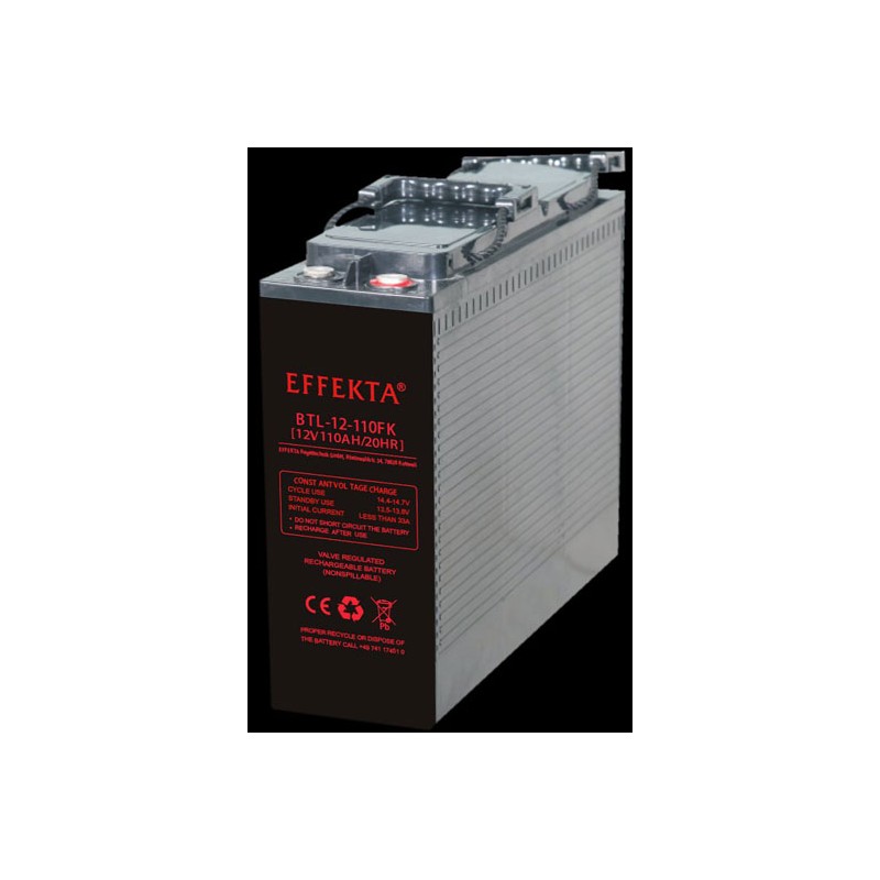 Effekta e.g. battery 12V/120Ah, 10-year batteries, M8 screw connection, contact surface Ø 16 mm (F12) - 217234 - 1