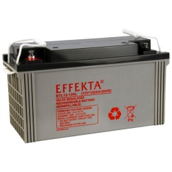 Effekta e.g. battery 12V/120Ah, 10-year life expectancy, M8 screw connection, contact surface Ø 20mm - 217236 - 1