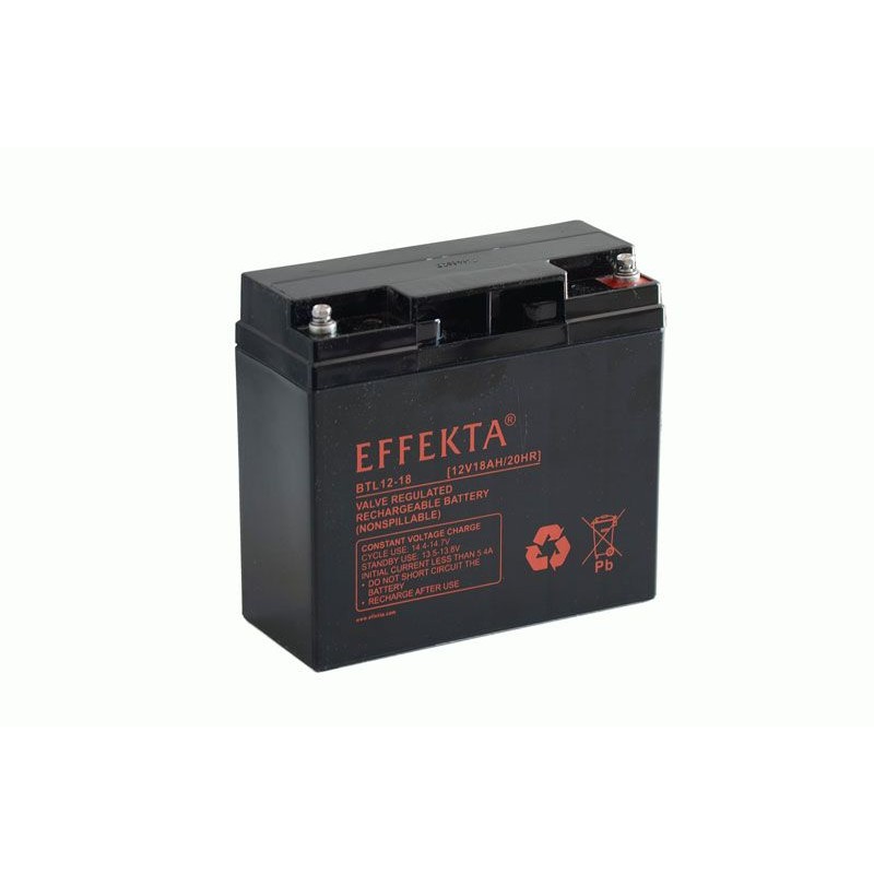 Effekta zbh. Akku 12V/ 18Ah,10-Jahresbatterien, F13/M5 Schraubanschluss - 217237 - 1