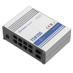 Teltonika · Switch · TSW200 · 8 Port Gigabit Industrial unmanaged PoE+ Switch, 2 SFP - 232049 - 1