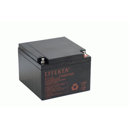 Effekta e.g. battery 12V/ 28Ah, 10-year batteries, M5 screw connection, contact surface Ø 12 mm - 217238 - 1