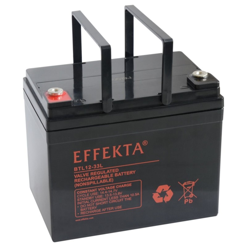 Effekta zbh. Akku 12V/ 33Ah,10-Jahresbatterien, F11/M6 Schraubanschluss - 217239 - 1