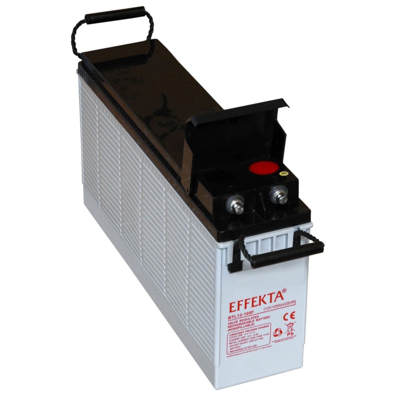Effekta zbh. Akku 12V/105Ah, 10-Jahresbatterien, M6 Schraubanschluss - 217245 - 1