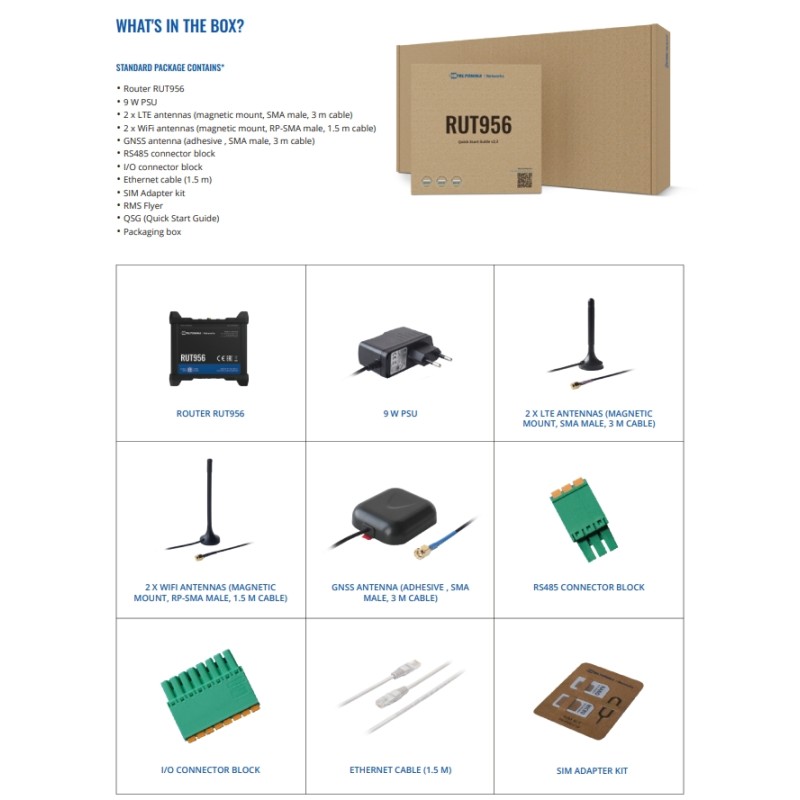 Teltonika · Router · RUT956 · LTE Modem Router/WLAN - 235726 - 6