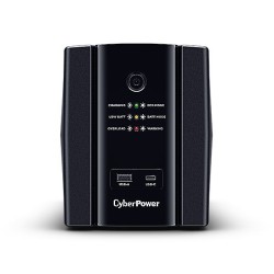 CyberPower USV, UT-Serie, 2200VA/1320W, Line-Interactive, USB, Ausgang: 4x Schutzkontakt Steckdosen, USB A+C Ladegerät - 215201 