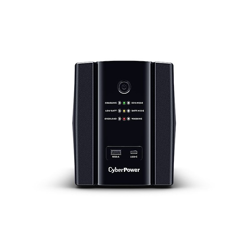 CyberPower UPS, UT series, 2200VA/1320W, line-interactive, USB, output: 4x protective contact sockets, USB A+C charger - 215201 