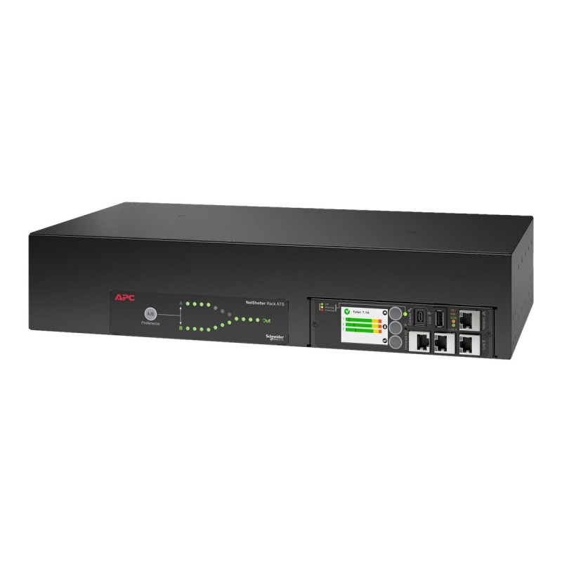 APC Rack ATS, 230V, 32A, IEC 309 in, (16) C13 (2) C19 out - 218479 - 2