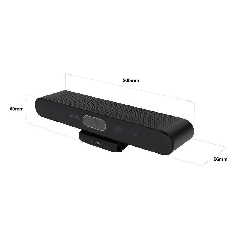 Plusonic USB Webcam 4K AI Video Auto-Tracking Video Conference Camera **B-Stock - DAMAGED PACKAGING ** - 231991 - 5