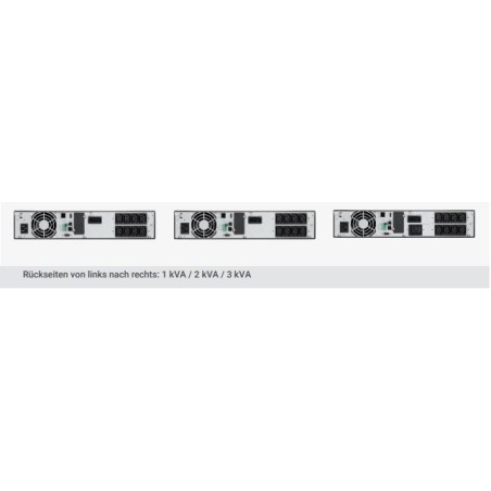 Effekta Online-USV, 1000VA, 18min bei cos phi 0,7 ,LCD-Display, ADIRA Li RT XL, Tower/19", 4HE, mit Lithium Akkus, - 231822 - 1